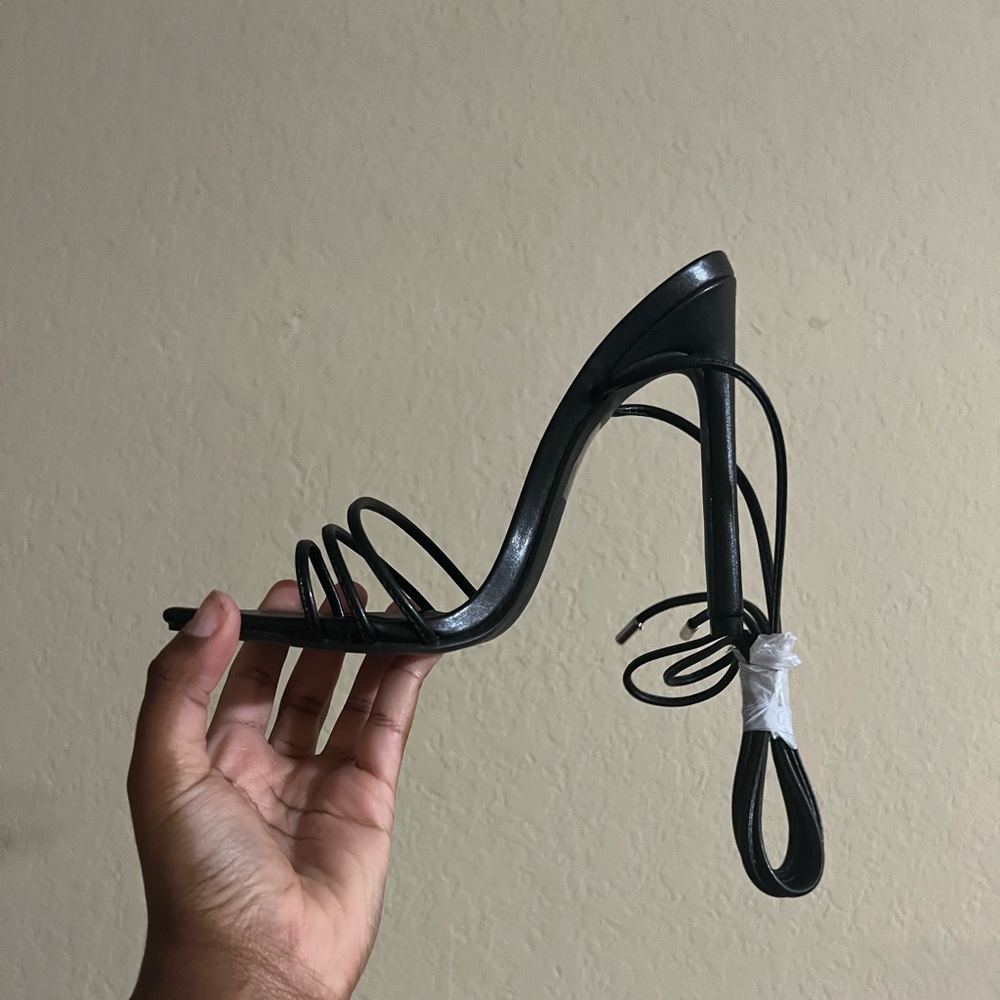 Black Lace Up Heels
